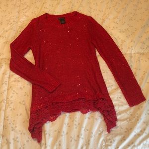❤️RED GLITTER SWEATER❤️